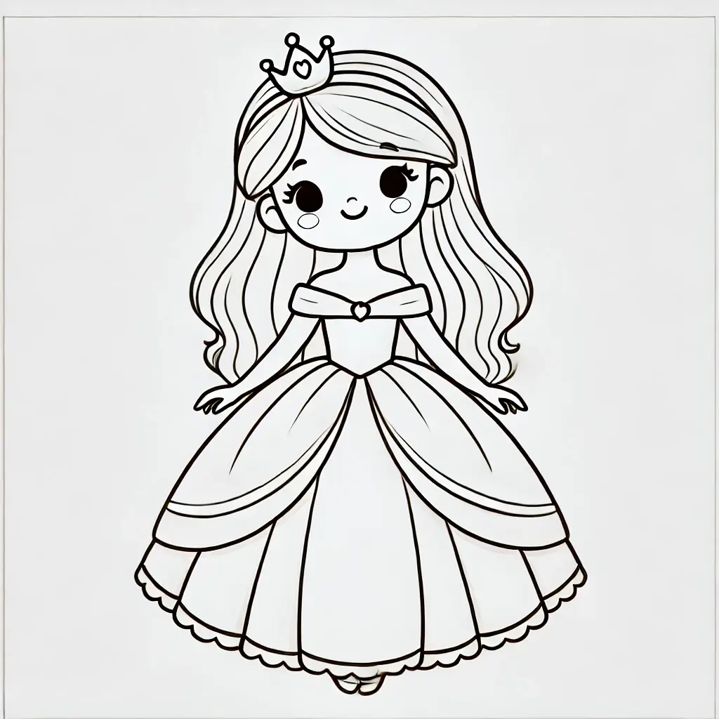 Dibujo de princesa Julia para colorear