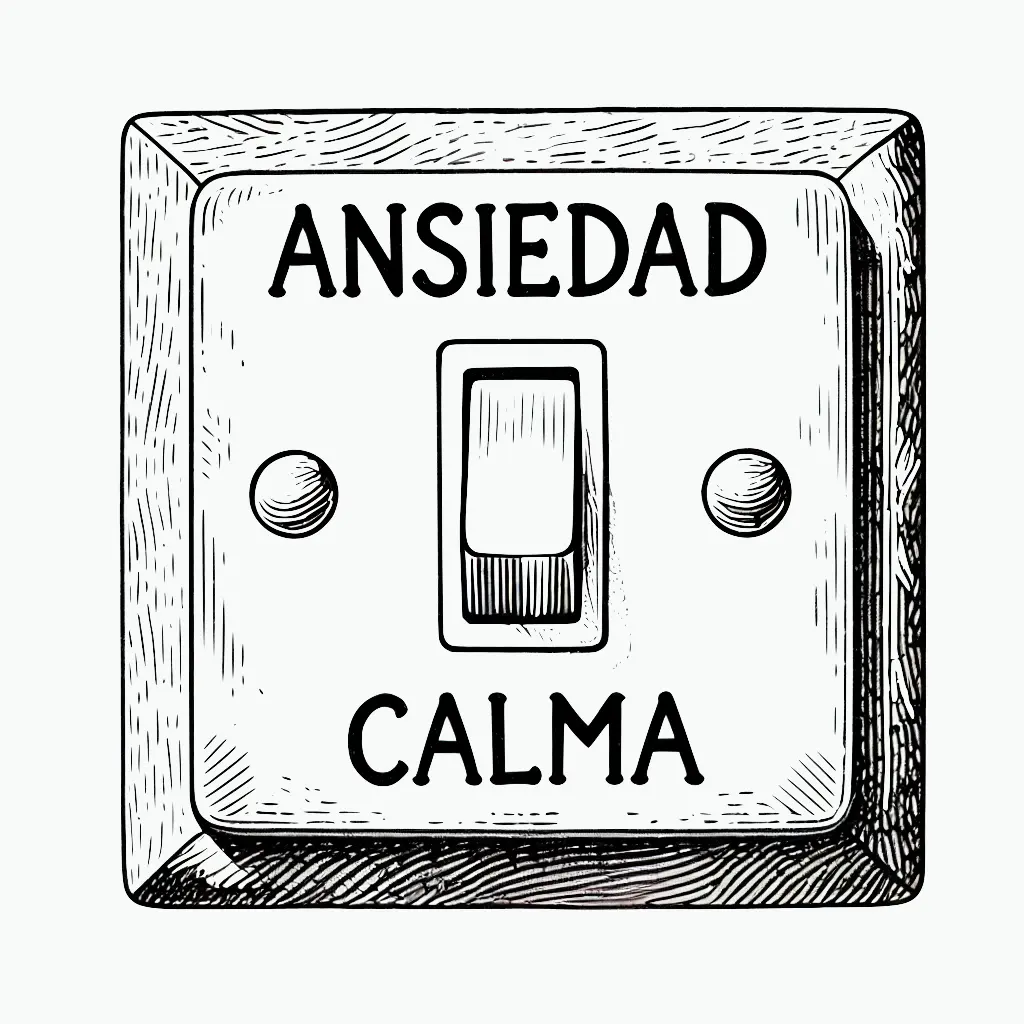 Interruptor ansiedad y calma para colorear