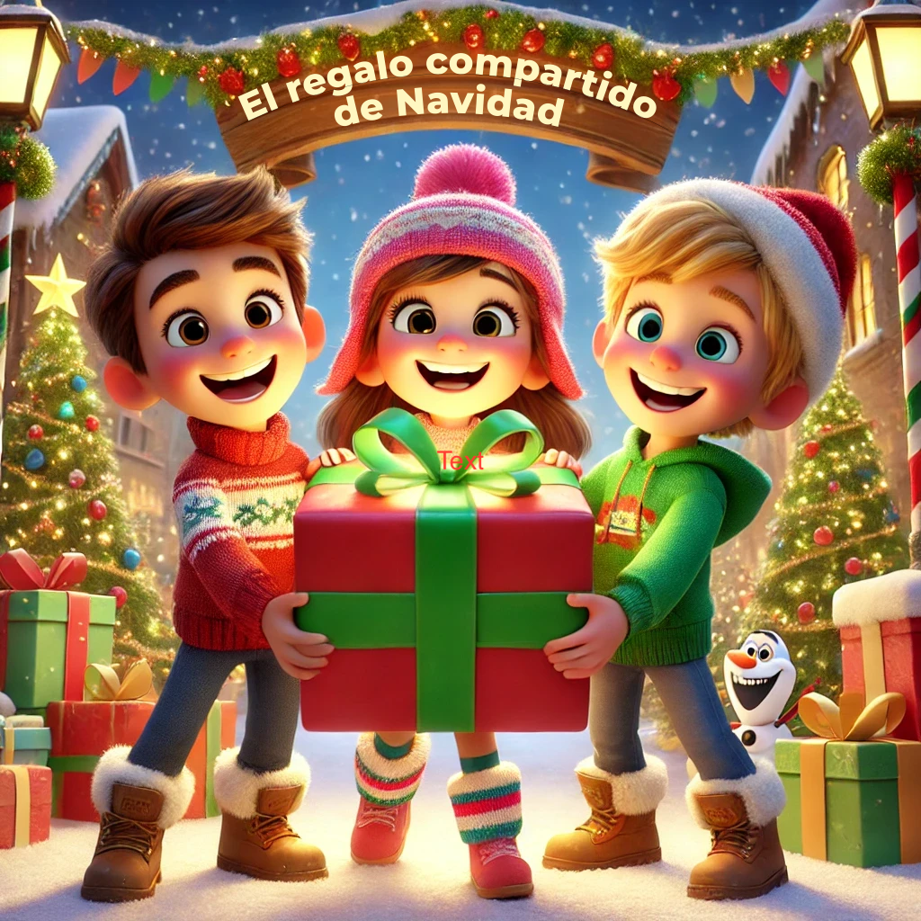 Portada del cuento "El regalo compartido de Navidad"