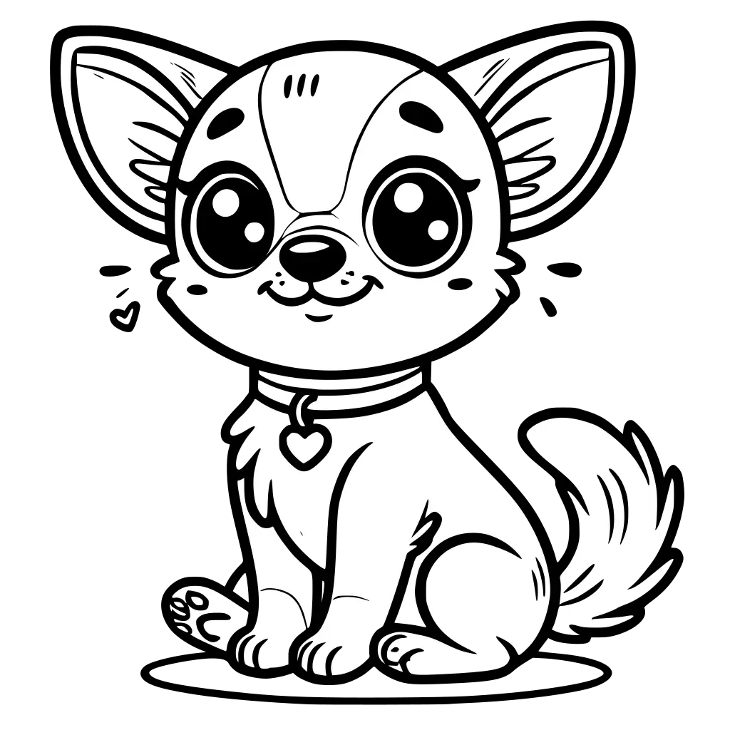 Dibujo de cachorro de chihuahua para colorear