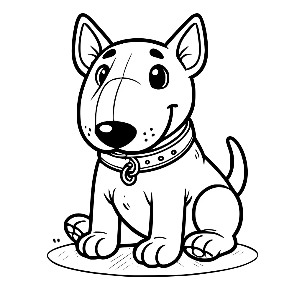 Dibujo de cachorro de bull terrier para colorear