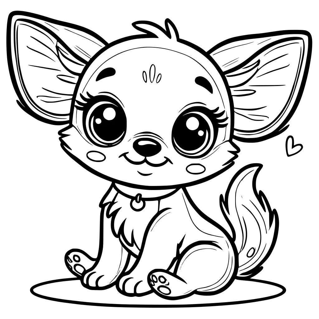 Dibujo de perro chihuahua para colorear